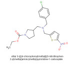 ethyl 3-[[(4-chlorophenyl)methyl-[(5-nitrothiophen-2-yl)methyl]amino]methyl]pyrrolidine-1-carboxylate 2.5g | #005d