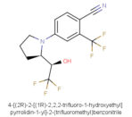 4-{(2R)-2-[(1R)-2,2,2-Trifluoro-1-hydroxyethyl]-1-pyrrolidinyl}-2-(trifluoromethyl)benzonitrile 2.5g | #012c